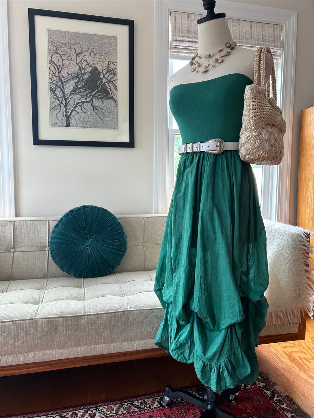 Italian Parachute Dress/Skirt, 100% Cotton - Picture 4 of 11
